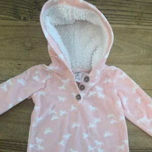 Pink Fleece Baby Hoodie